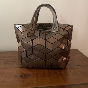 Patrizia Luca Geometric Chocolate Crossbody Purse